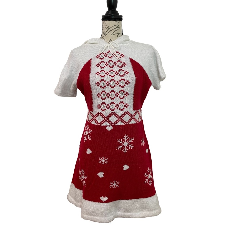 33 Degrees Junior Dress Size XL Red White